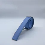 Bande de cuir bleu azur pour ceinture automatique – vue debout sur présentoir