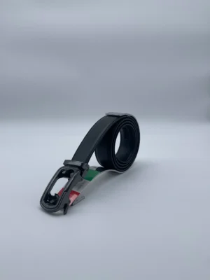 Ceinture Julio boucle automatique noire vue de côté